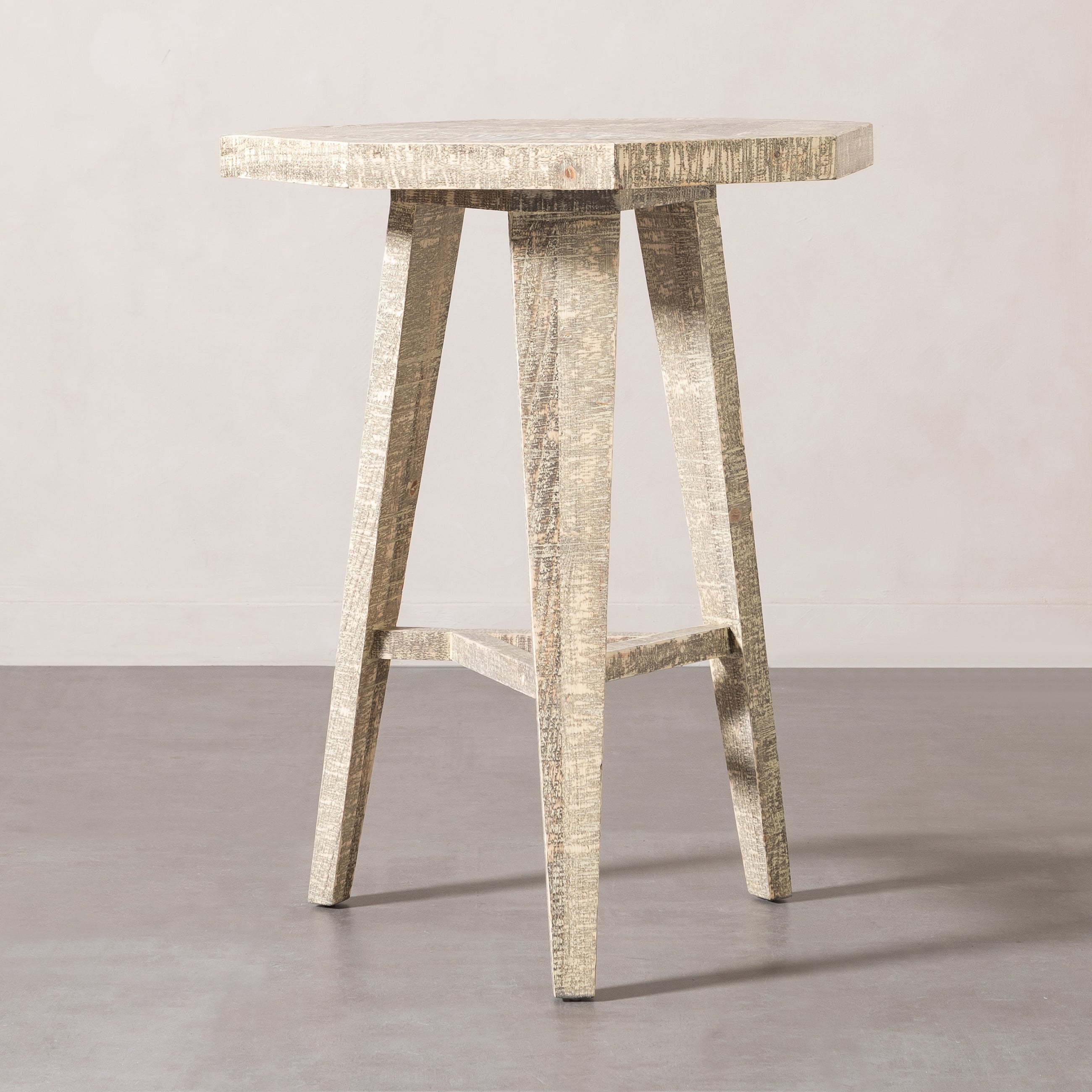 GOOSE MASİF AHŞAP ESKİTME BAR MASASI NATUREL