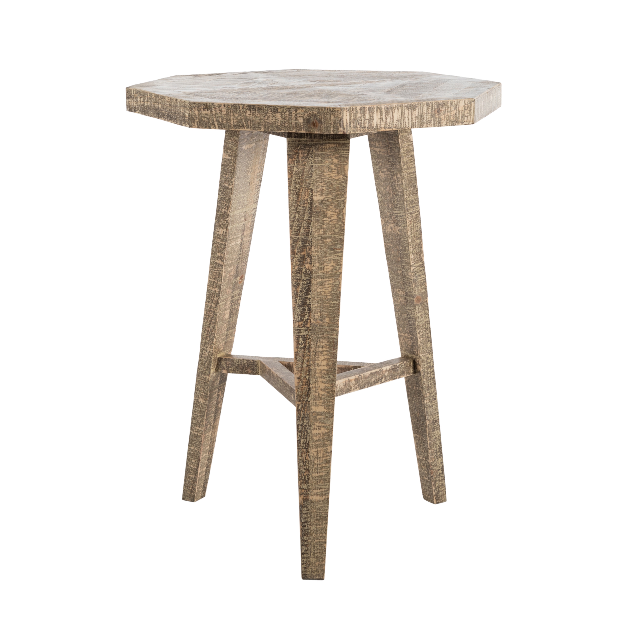 GOOSE MASİF AHŞAP ESKİTME BAR MASASI NATUREL