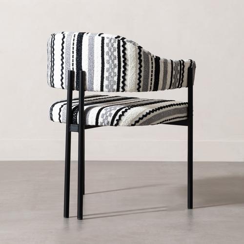  PAROS SANDALYE SİYAH DESENLİ