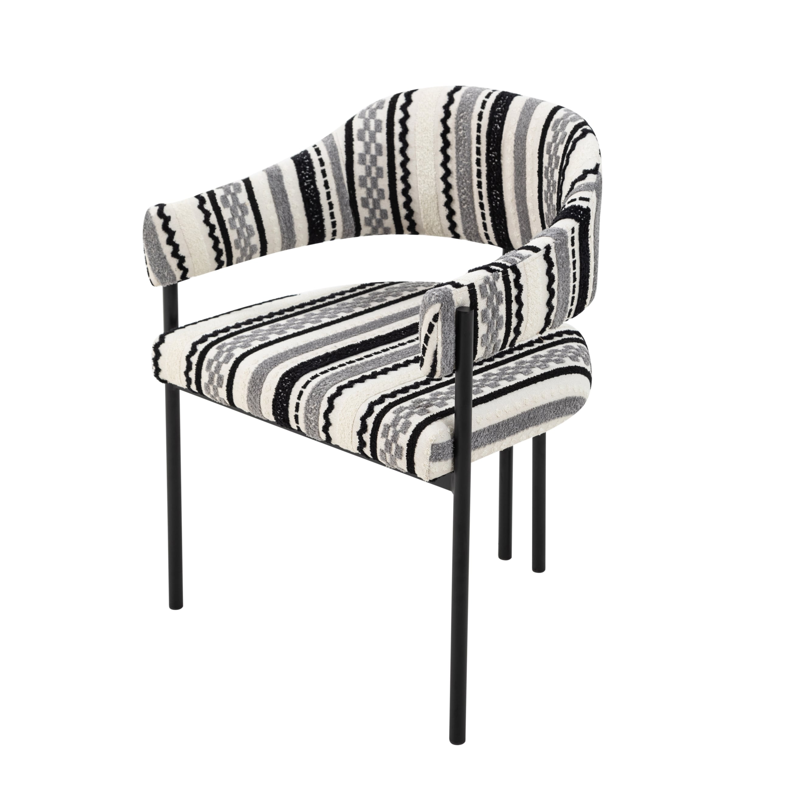 PAROS SANDALYE SİYAH DESENLİ