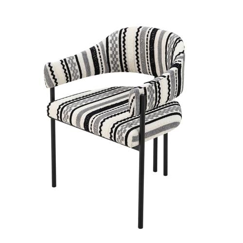 PAROS SANDALYE SİYAH DESENLİ