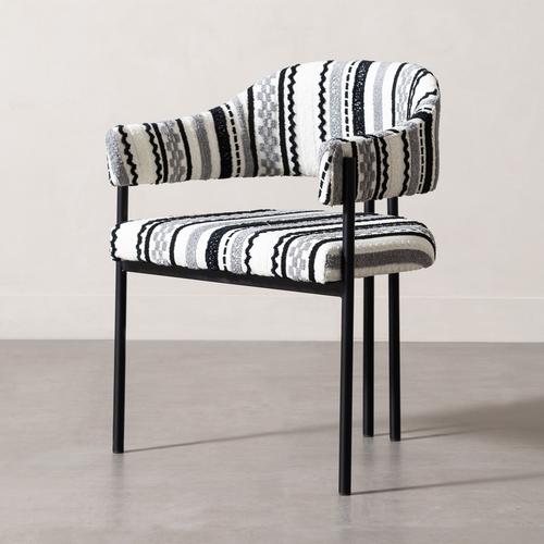 PAROS SANDALYE SİYAH DESENLİ