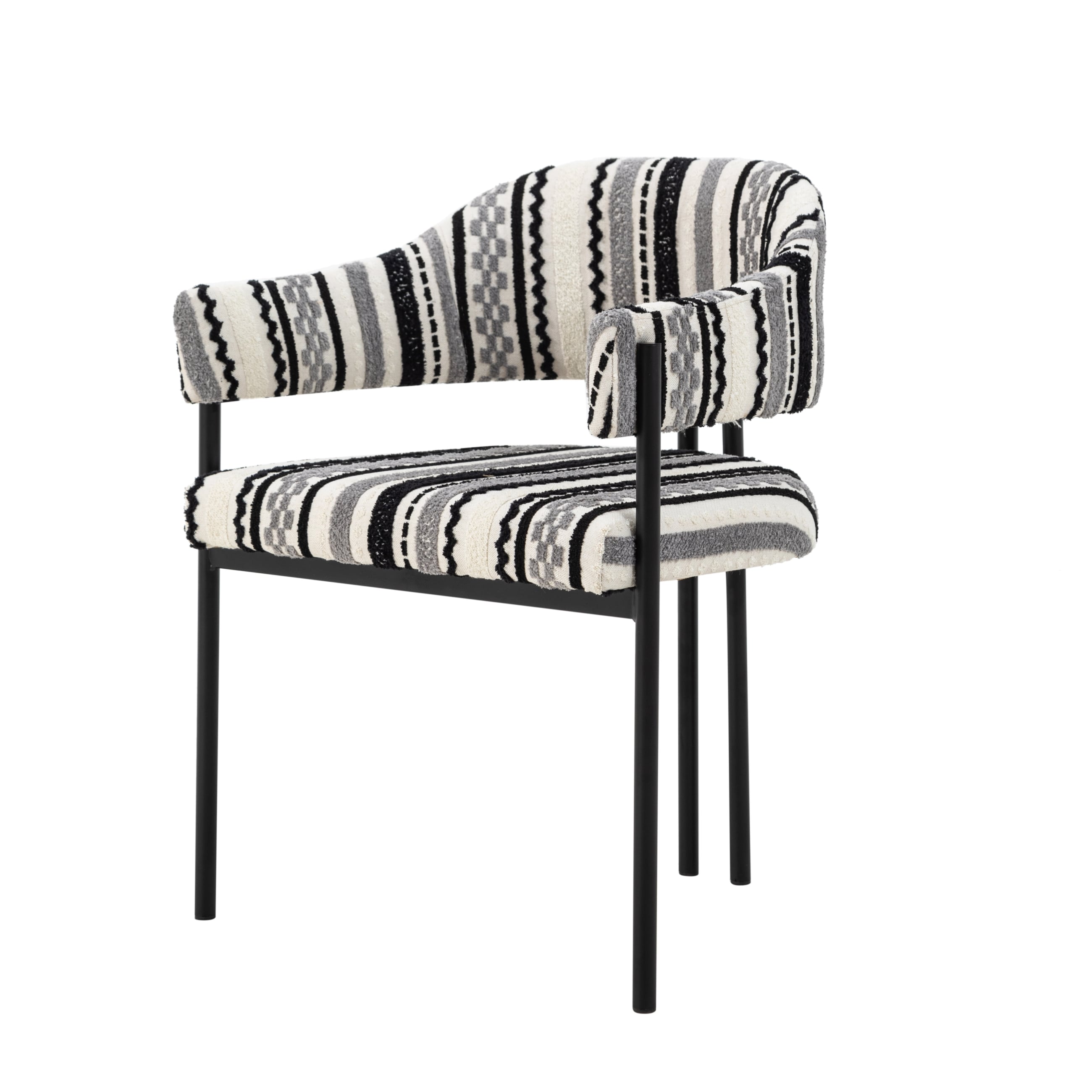 PAROS SANDALYE SİYAH DESENLİ