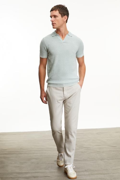  DOKULU POLO YAKA KISA KOLLU TRİKO