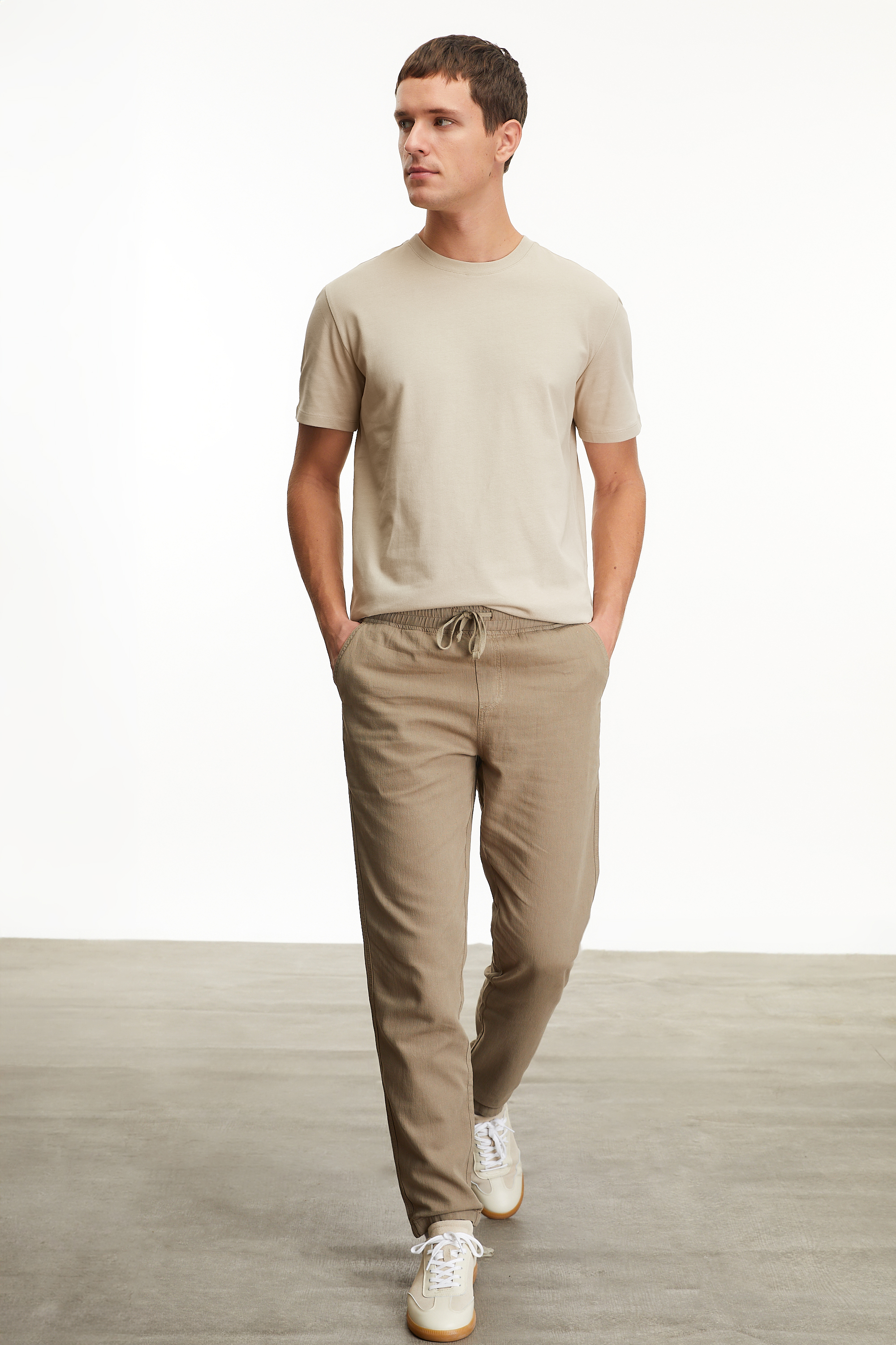 KETEN KARIŞIMLI STRAIGHT FIT PANTOLON