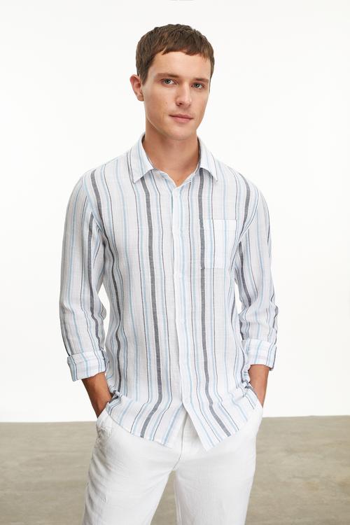  ÇİZGİLİ REGULAR FIT GÖMLEK