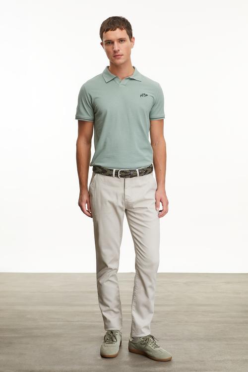  NAKIŞLI POLO YAKA KISA KOLLU T-SHIRT