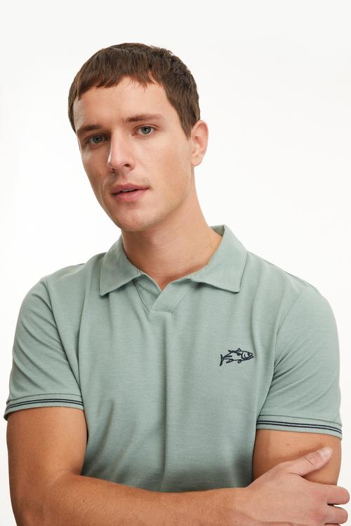  NAKIŞLI POLO YAKA KISA KOLLU T-SHIRT