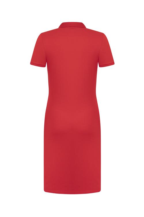  POLO YAKA KISA KOLLU MİNİ ELBİSE