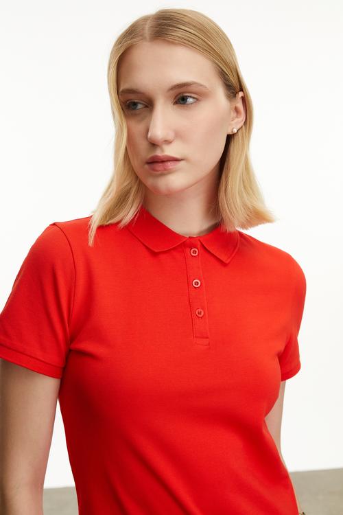  POLO YAKA KISA KOLLU MİNİ ELBİSE