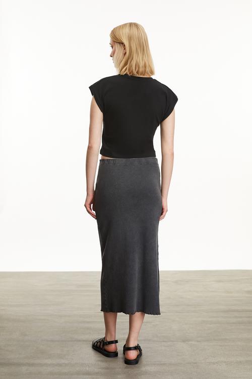  BİSİKLET YAKA CROP T-SHIRT