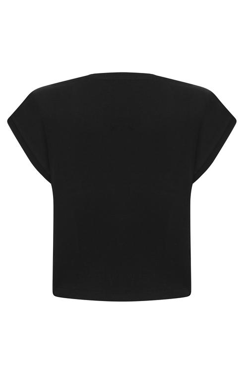  BİSİKLET YAKA CROP T-SHIRT