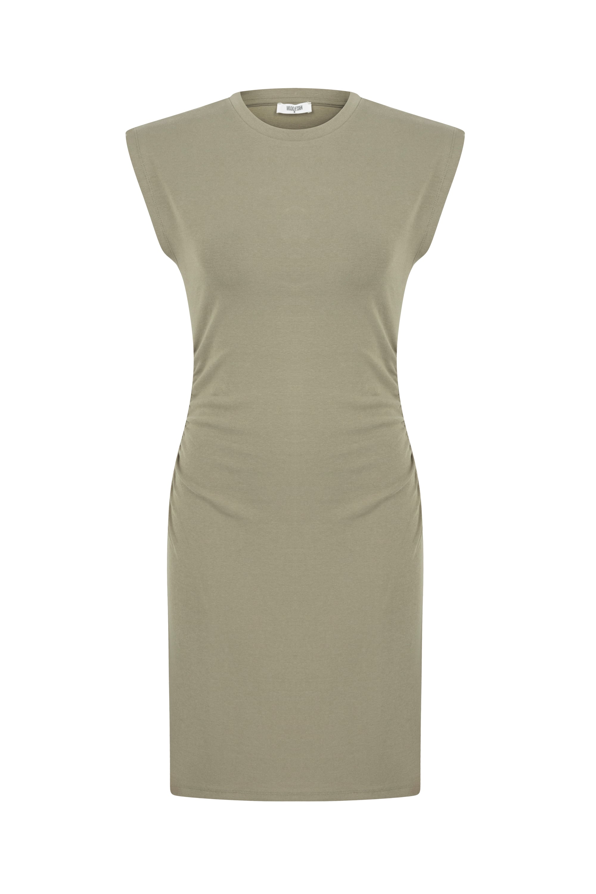 BİSİKLET YAKA MİNİ DAR ELBİSE