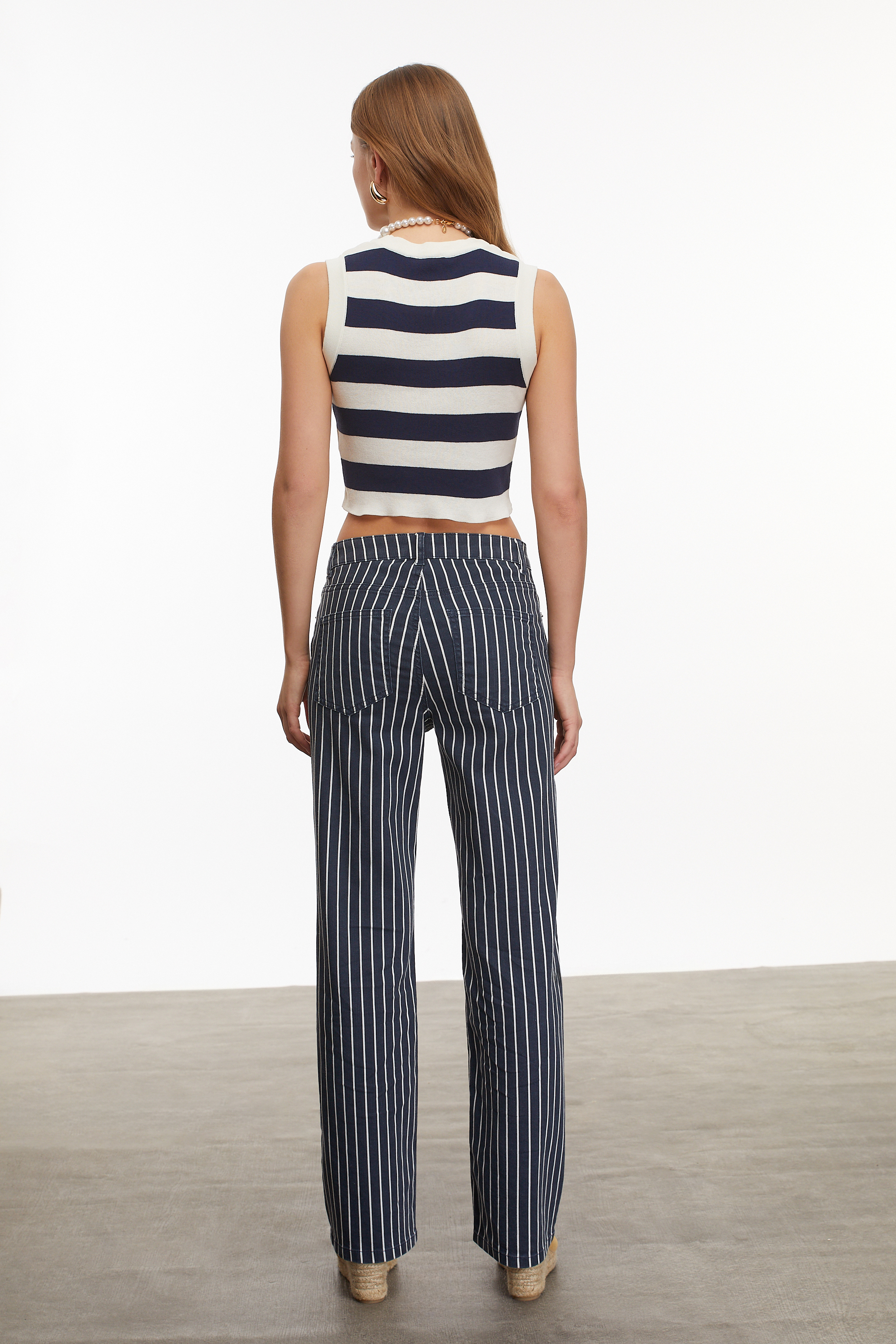 ÇİZGİLİ CROP TRİKO