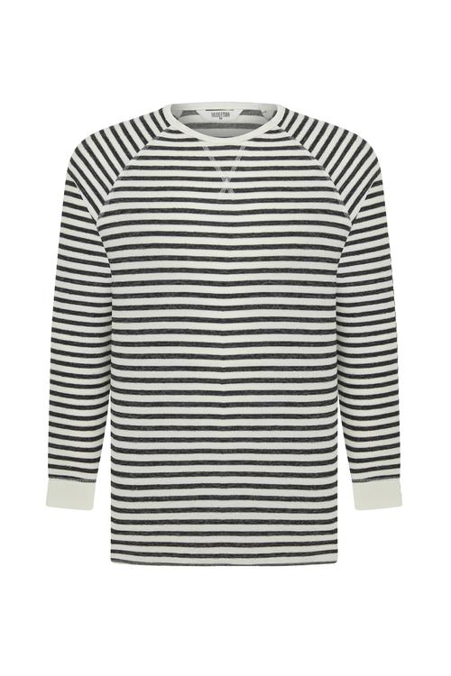  ÇİZGİLİ BİSİKLET YAKA SWEATSHIRT