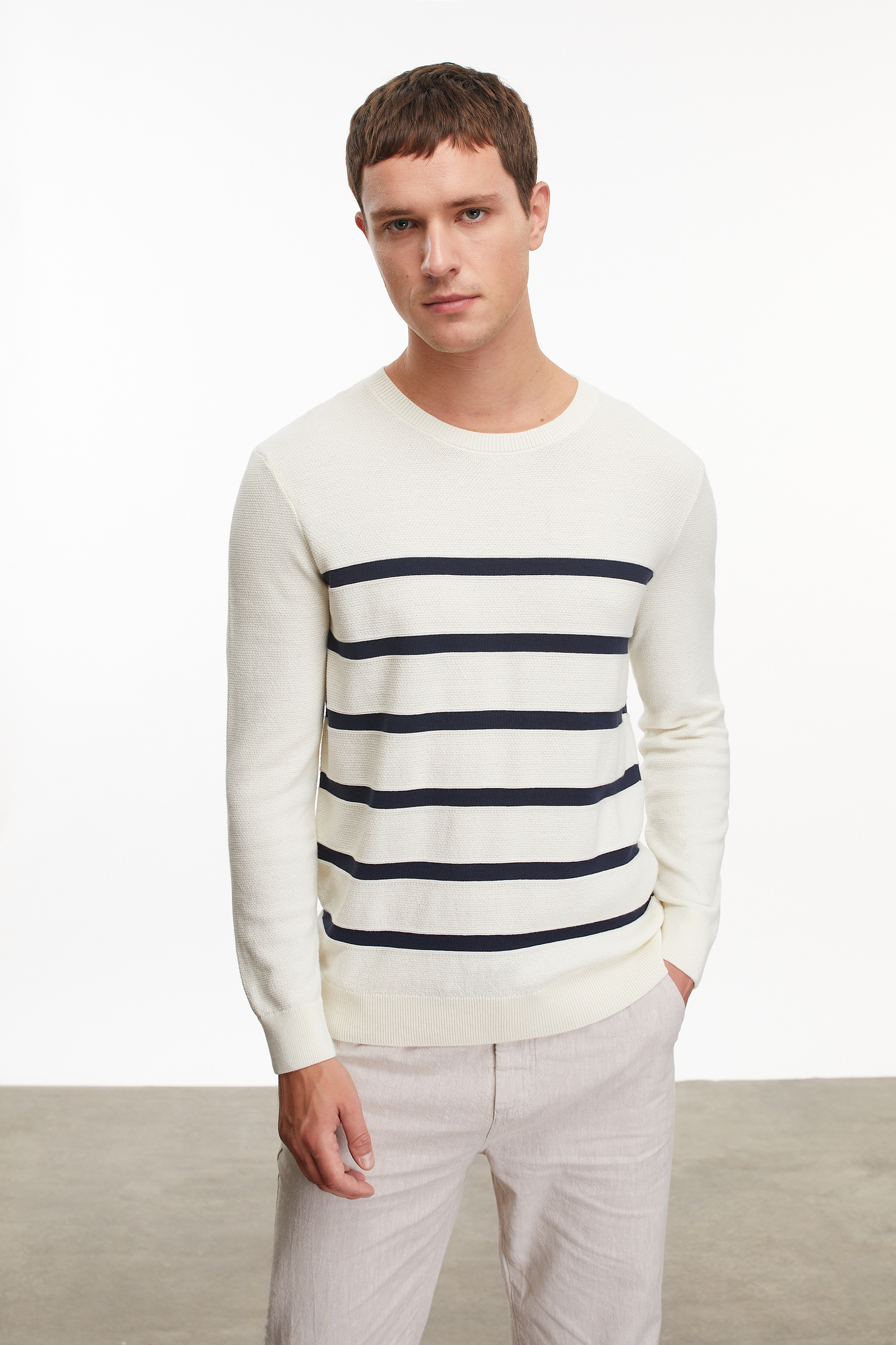 ÇİZGİLİ TRİKO KAZAK