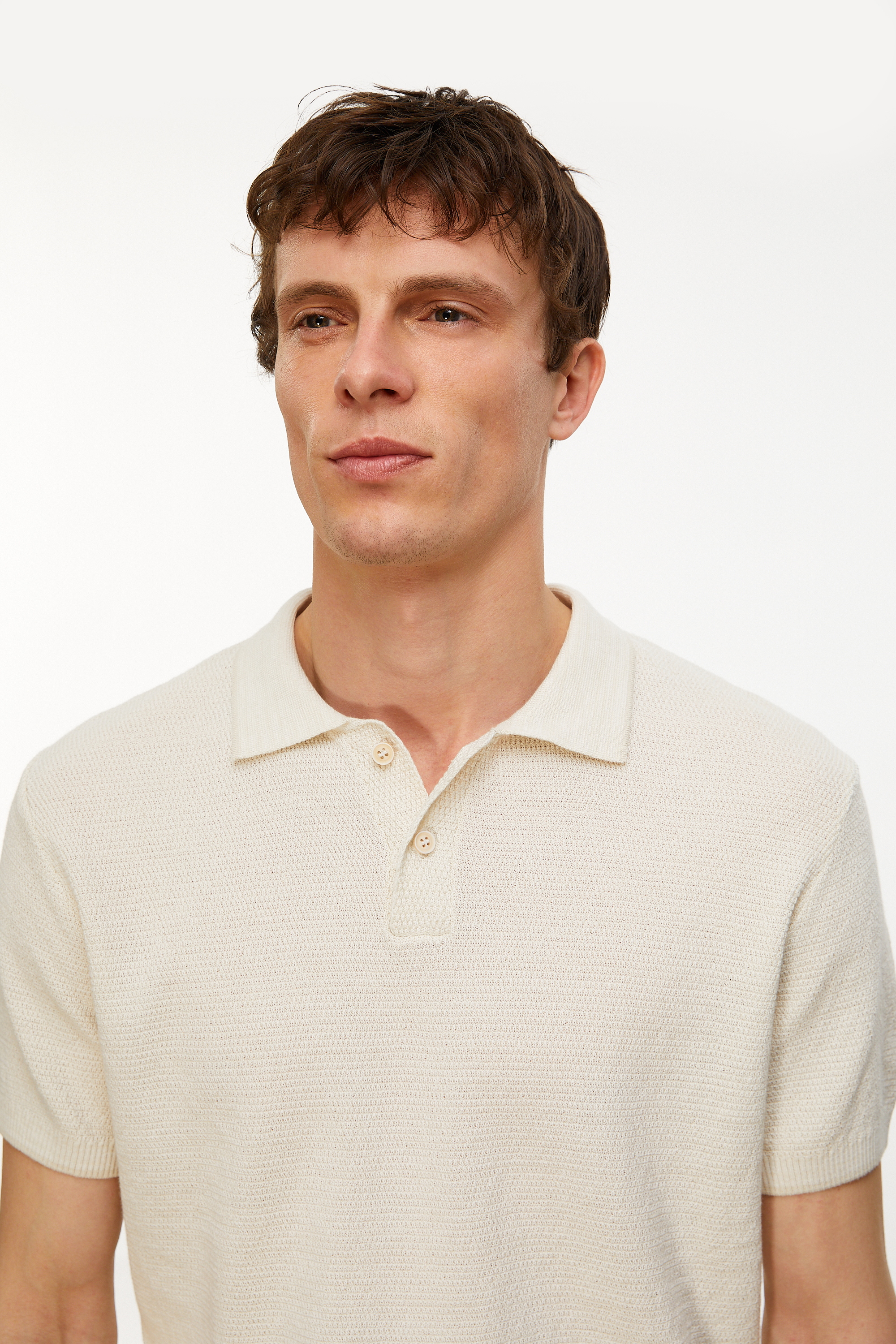 DOKULU POLO YAKA KISA KOLLU TRİKO