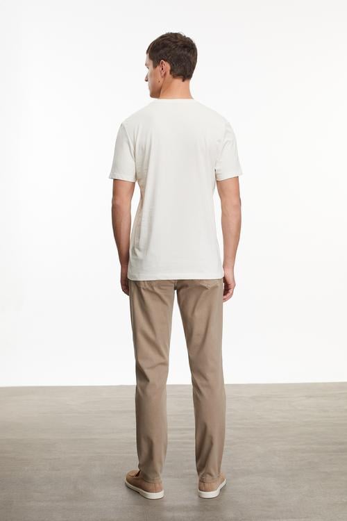  BALIK BASKILI BİSİKLET YAKA KISA KOLLU T-SHIRT