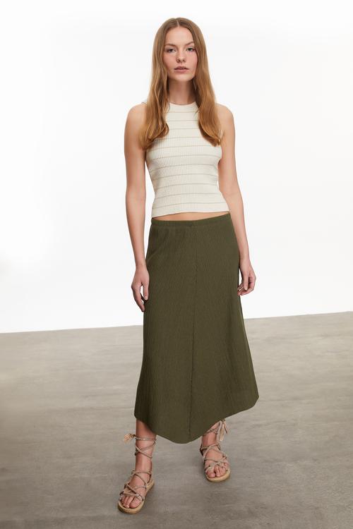  DOKULU MİDİ ÖRME ETEK