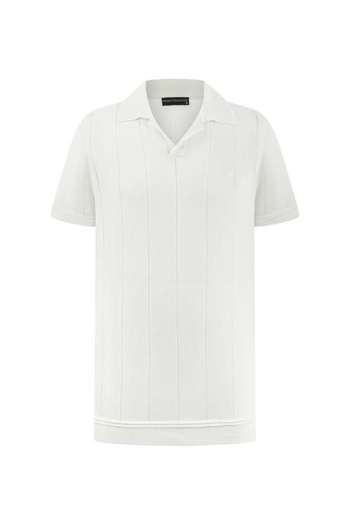  ÖRGÜLÜ POLO YAKA KISA KOLLU TRİKO