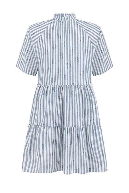  ÇİZGİLİ MİNİ KLOŞ ELBİSE