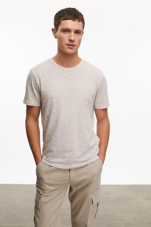  PAMUKLU BİSİKLET YAKA KISA KOLLU T-SHIRT