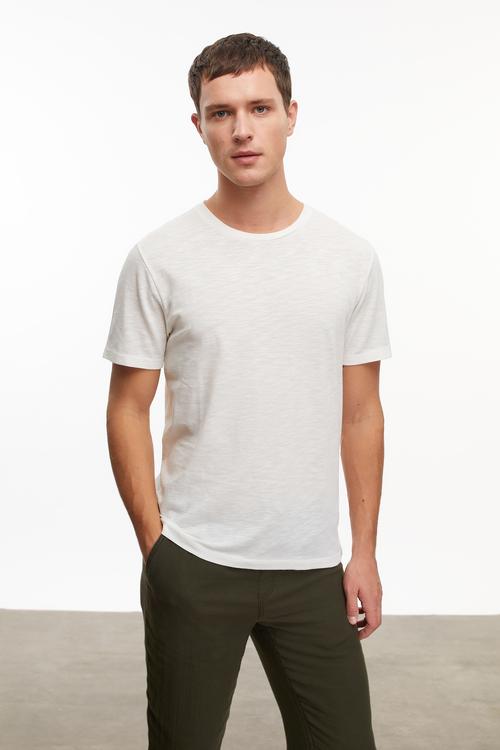  PAMUKLU BİSİKLET YAKA KISA KOLLU T-SHIRT