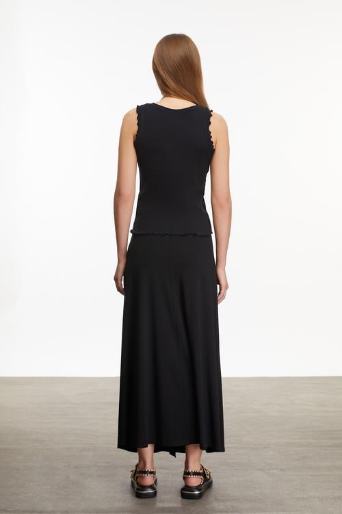  DRAPE DETAYLI UZUN ETEK