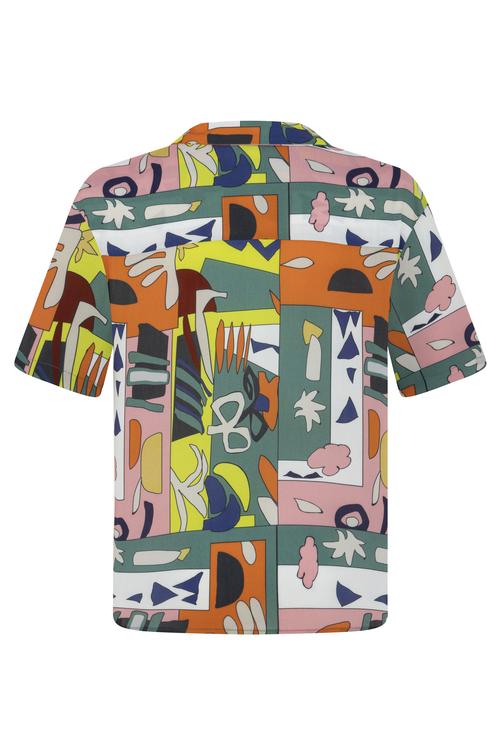  DESENLİ OVERSIZE KISA KOLLU GÖMLEK