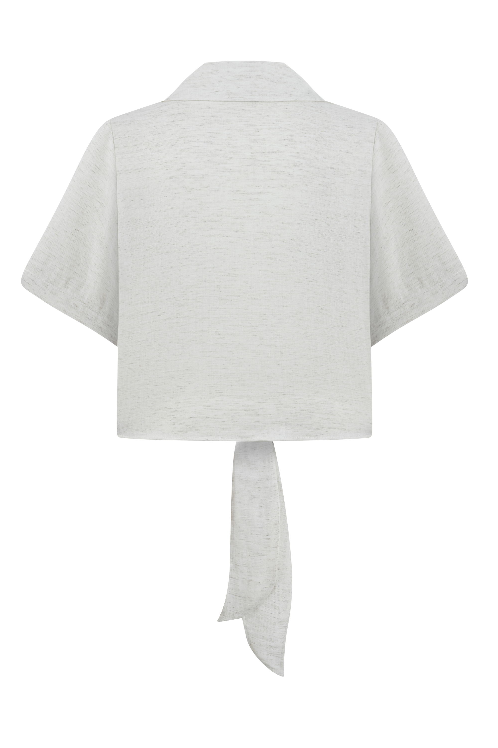 BAĞLAMA DETAYLI KISA KOLLU GÖMLEK