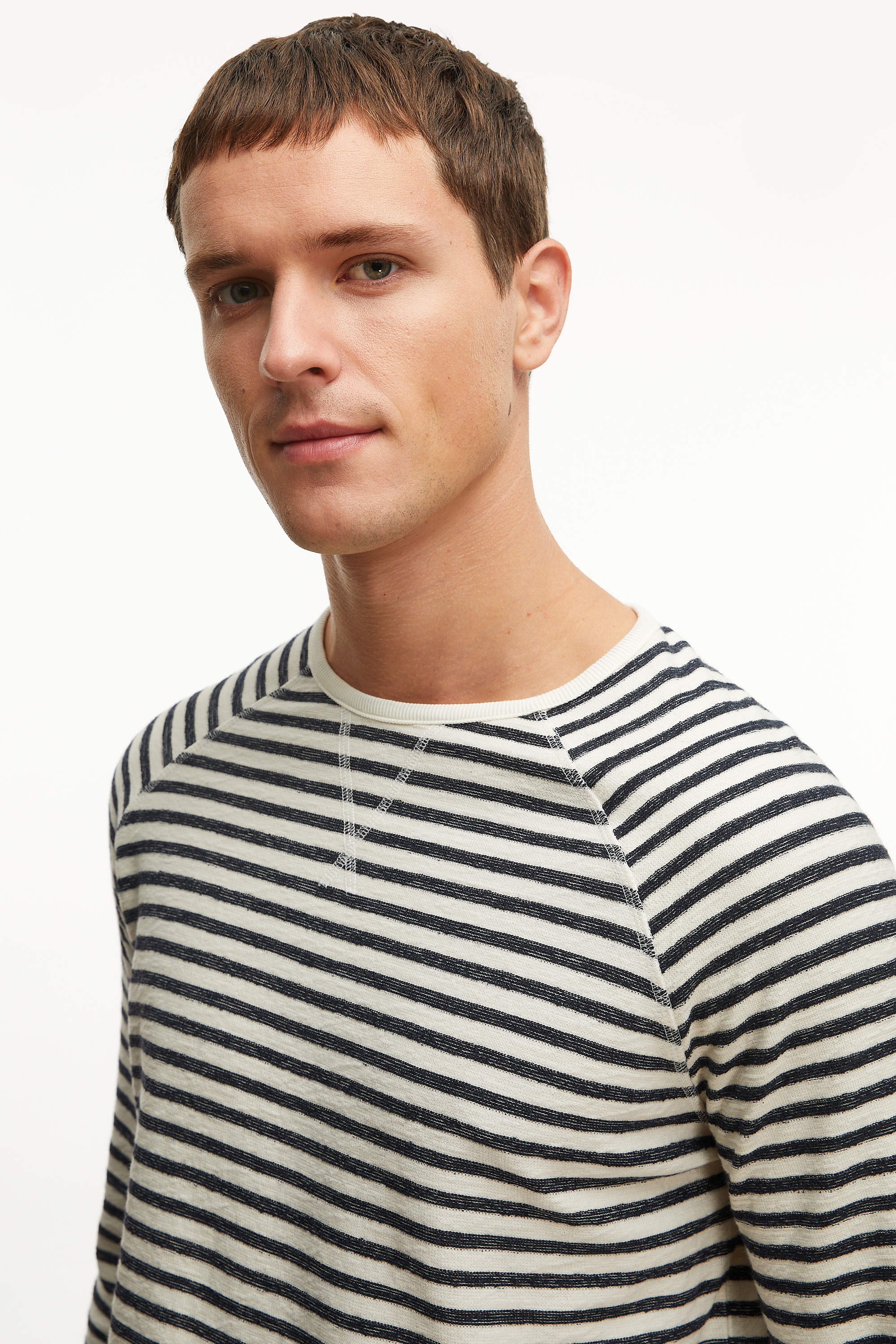 ÇİZGİLİ BİSİKLET YAKA SWEATSHIRT