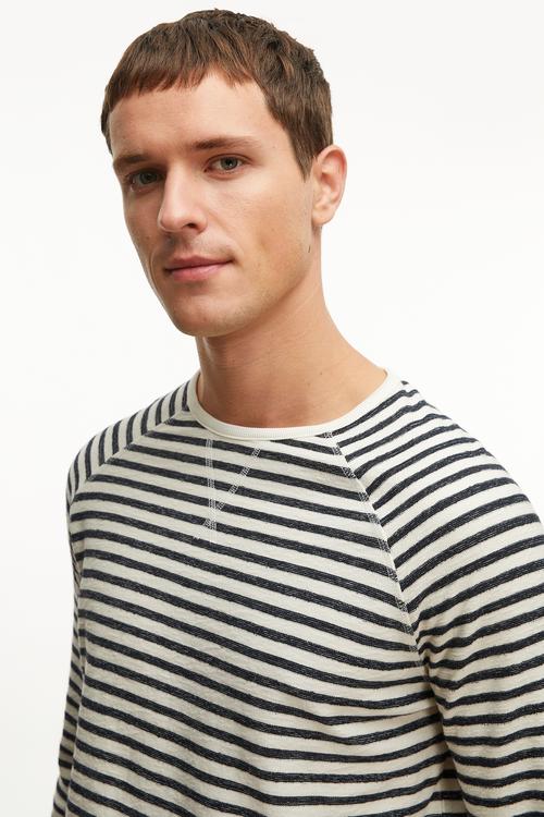  ÇİZGİLİ BİSİKLET YAKA SWEATSHIRT