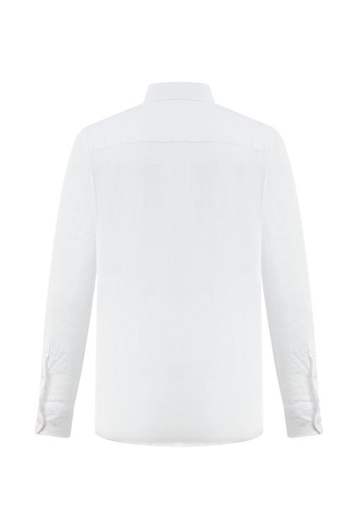  SLIM FIT KETEN GÖMLEK