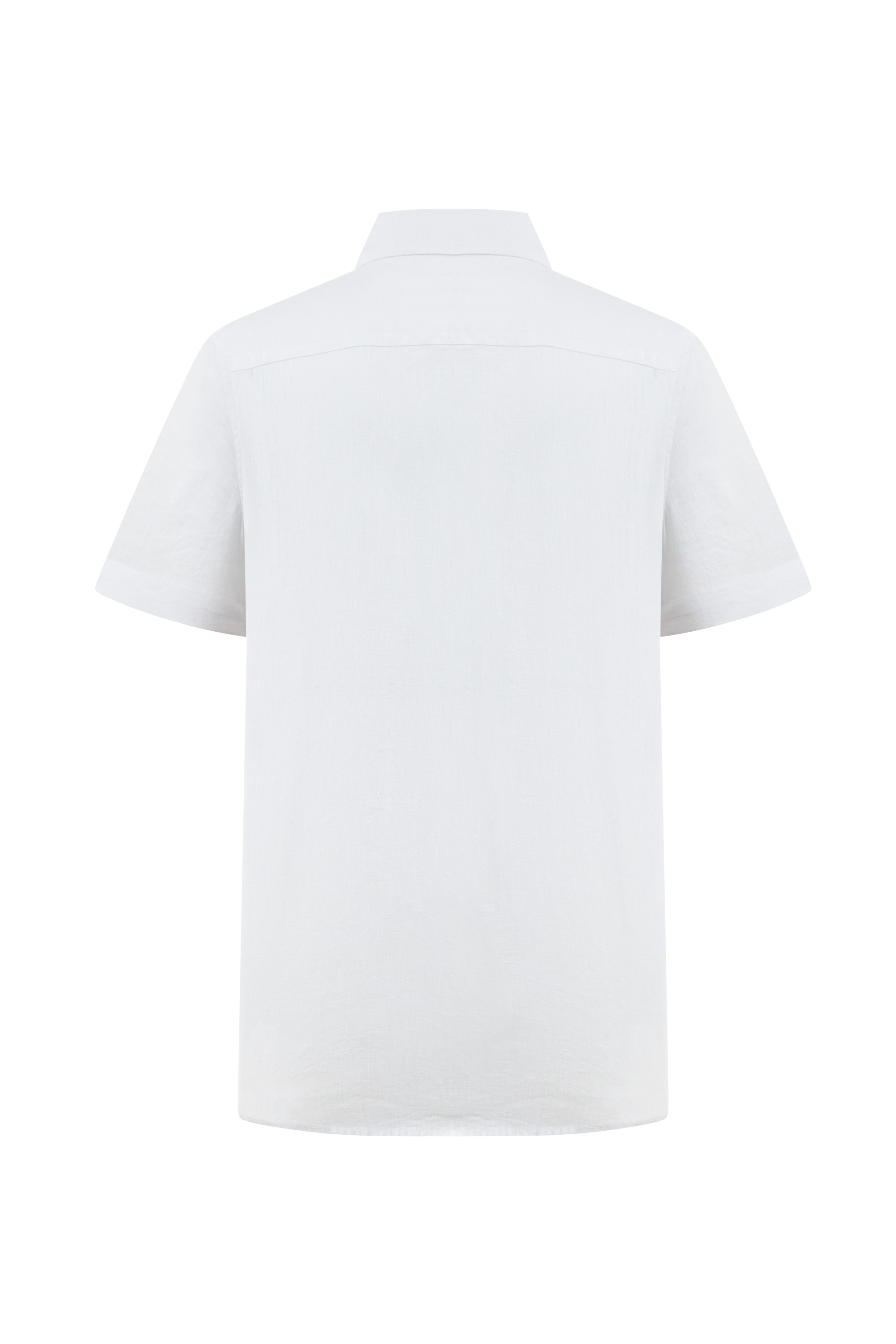 KISA KOLLU REGULAR FIT KETEN GÖMLEK