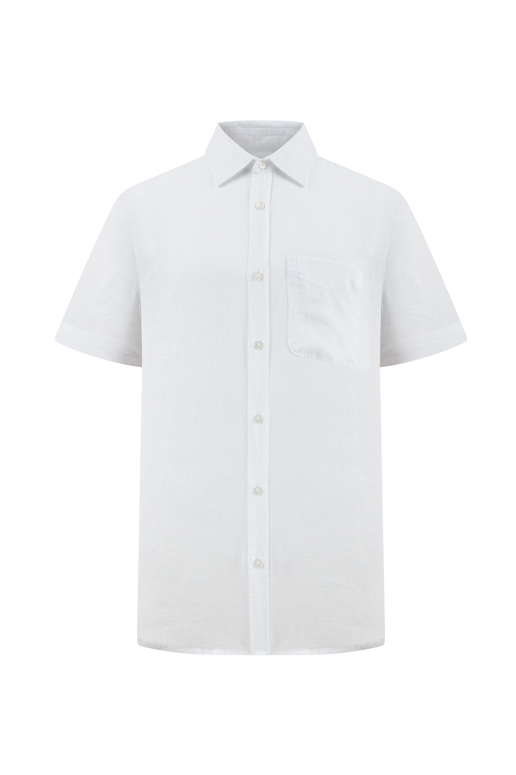 KISA KOLLU REGULAR FIT KETEN GÖMLEK