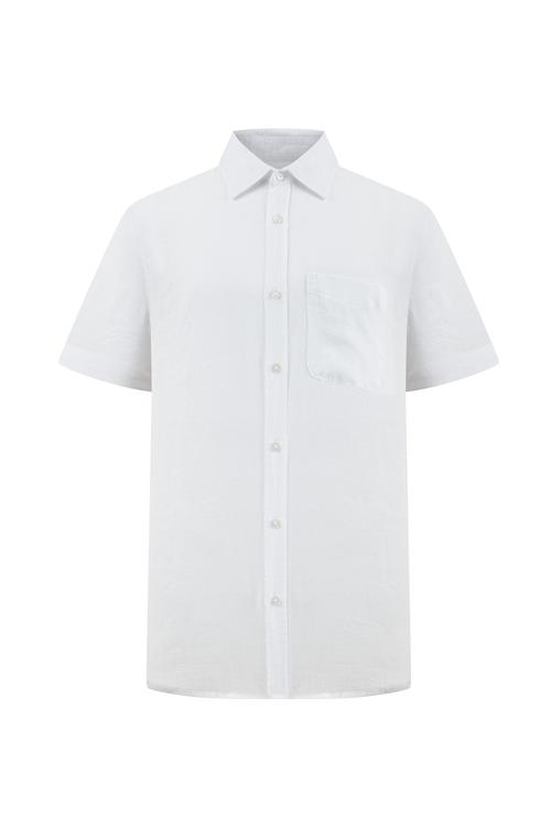  KISA KOLLU REGULAR FIT KETEN GÖMLEK