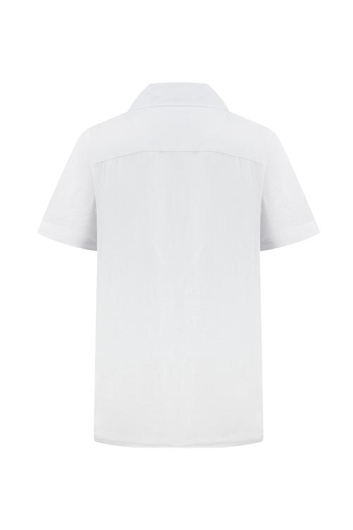  KISA KOLLU REGULAR FIT KETEN GÖMLEK