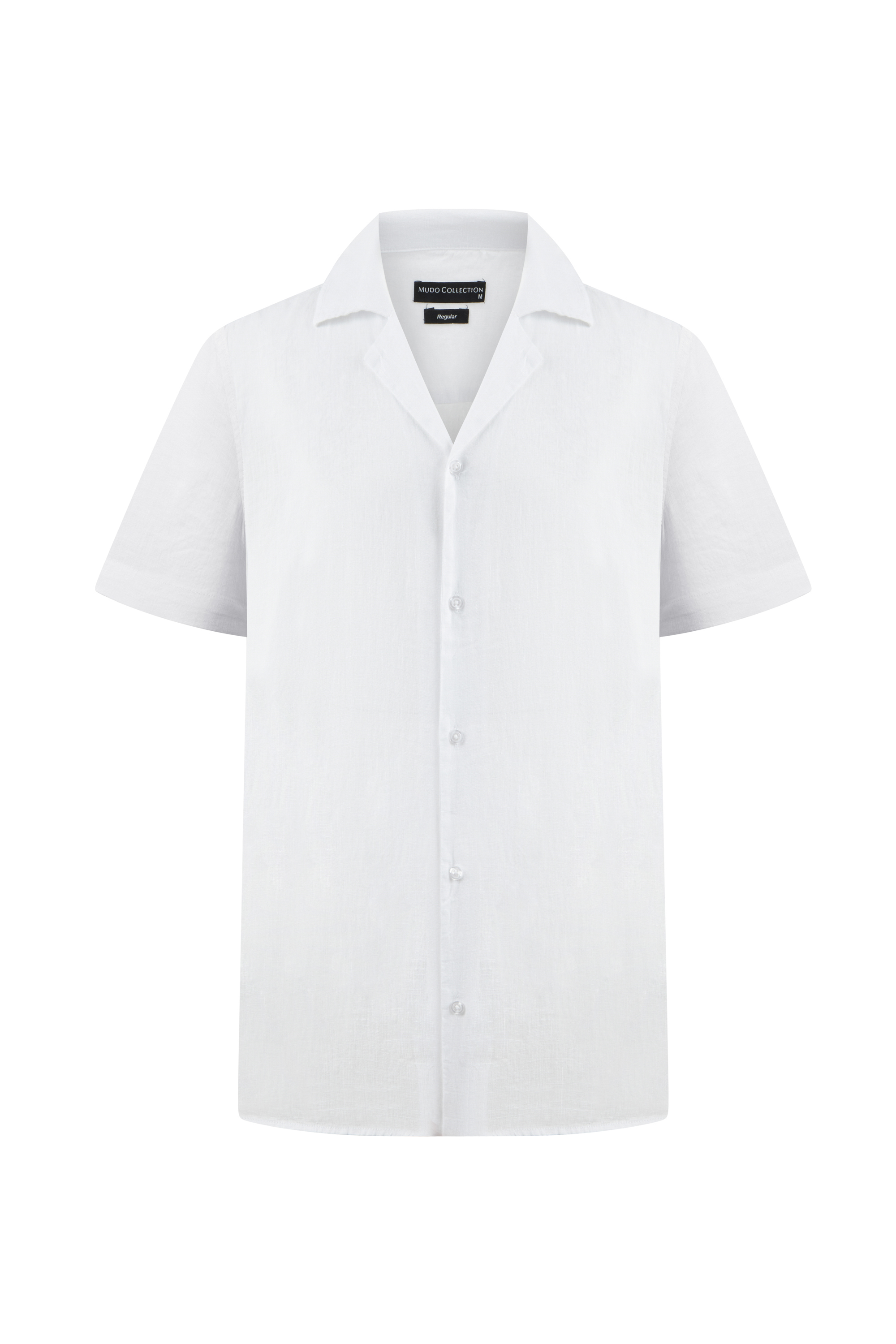 KISA KOLLU REGULAR FIT KETEN GÖMLEK