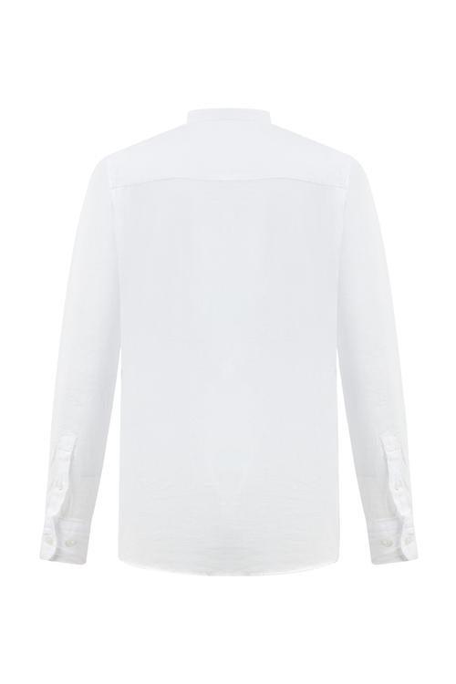  HAKİM YAKA REGULAR FIT KETEN GÖMLEK