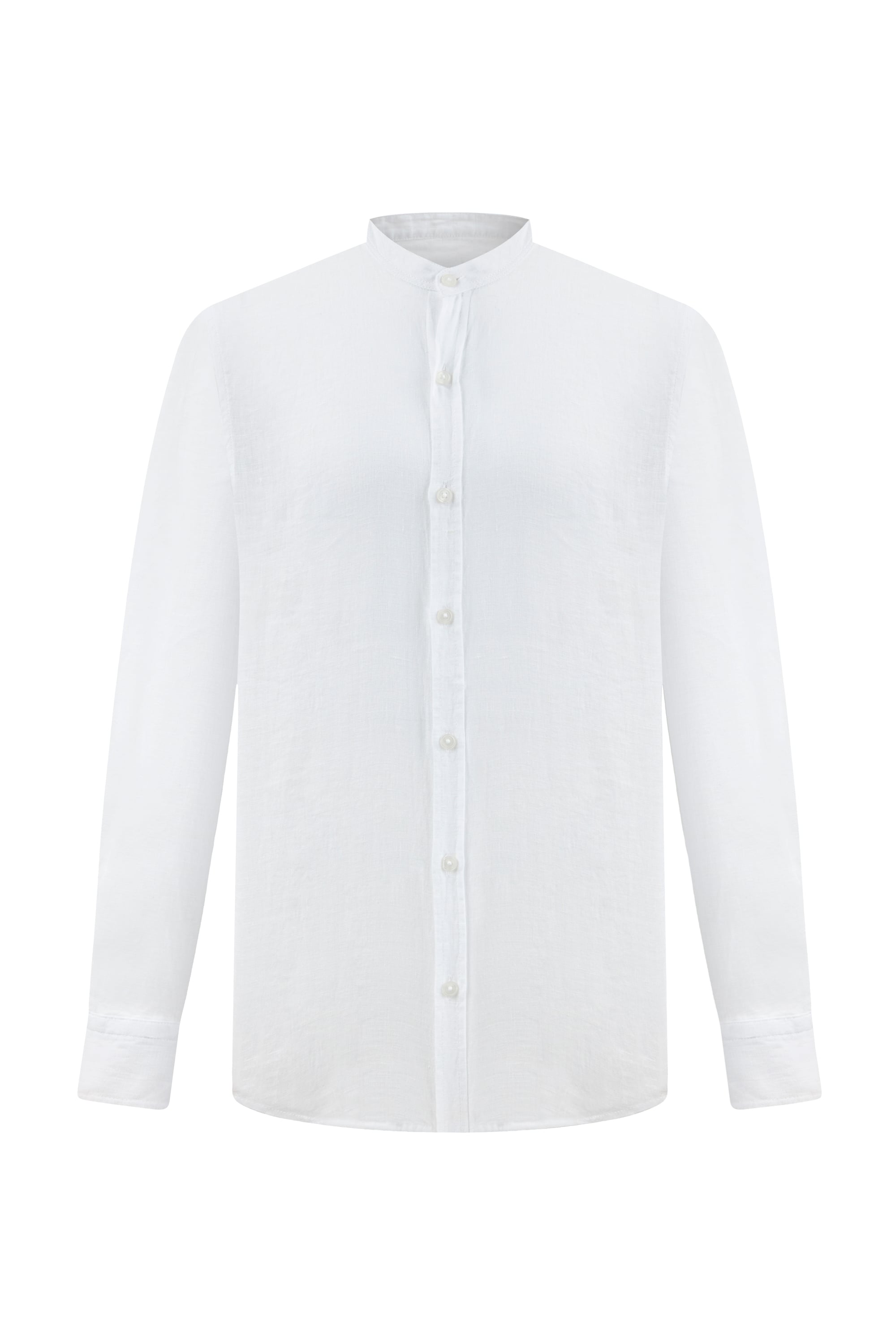 HAKİM YAKA REGULAR FIT KETEN GÖMLEK