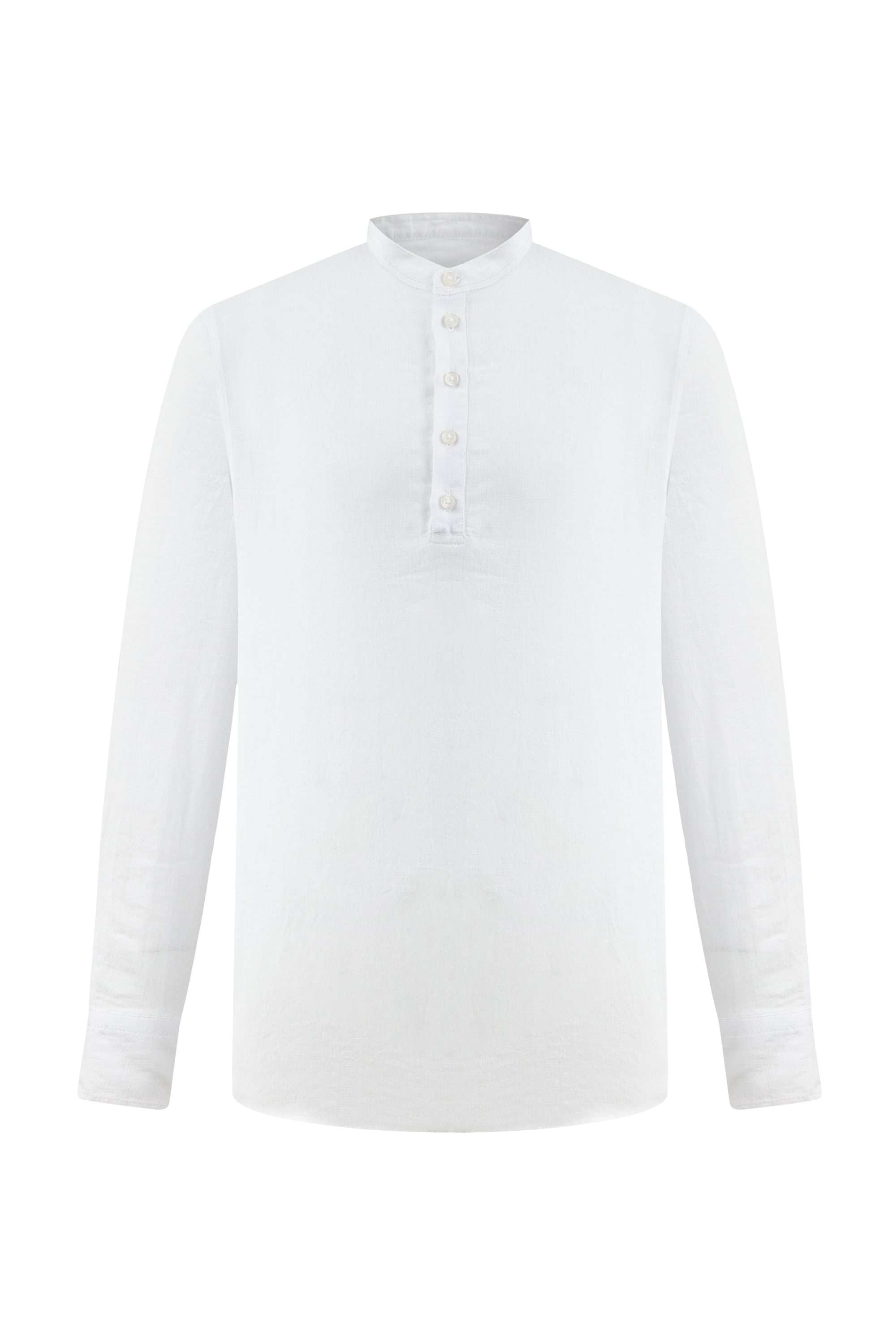 HAKİM YAKA REGULAR FIT KETEN GÖMLEK