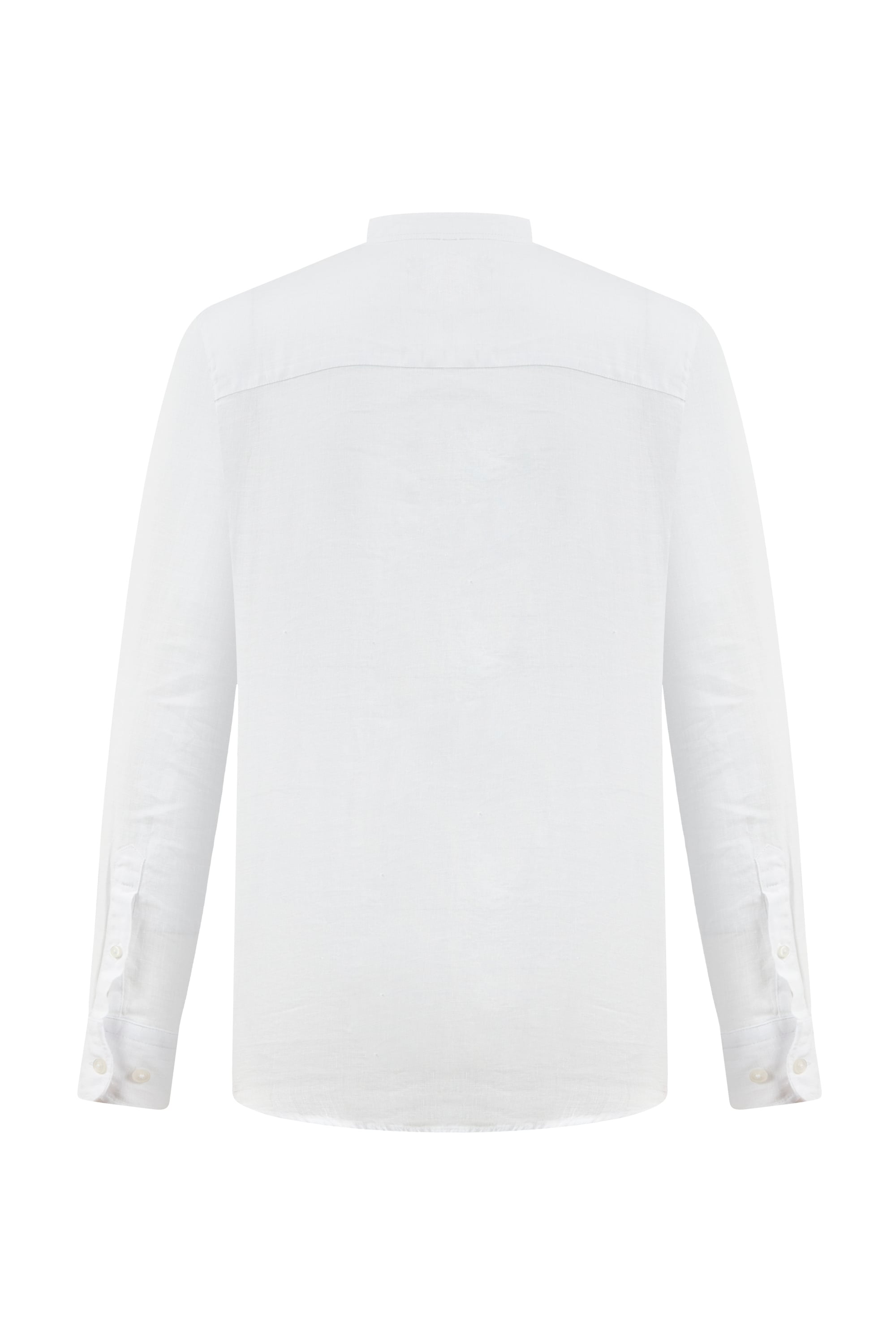 HAKİM YAKA REGULAR FIT KETEN GÖMLEK