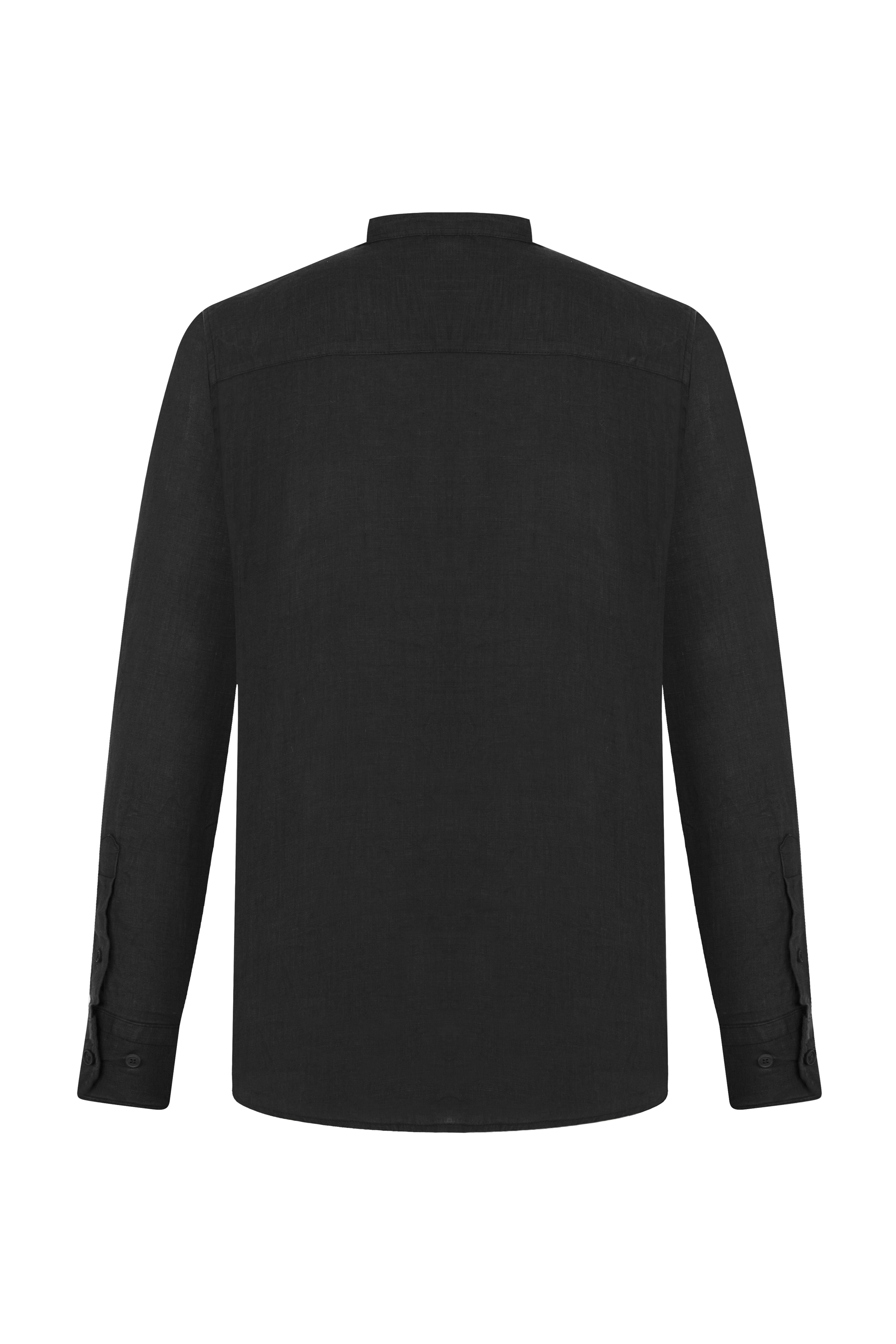 HAKİM YAKA REGULAR FIT KETEN GÖMLEK