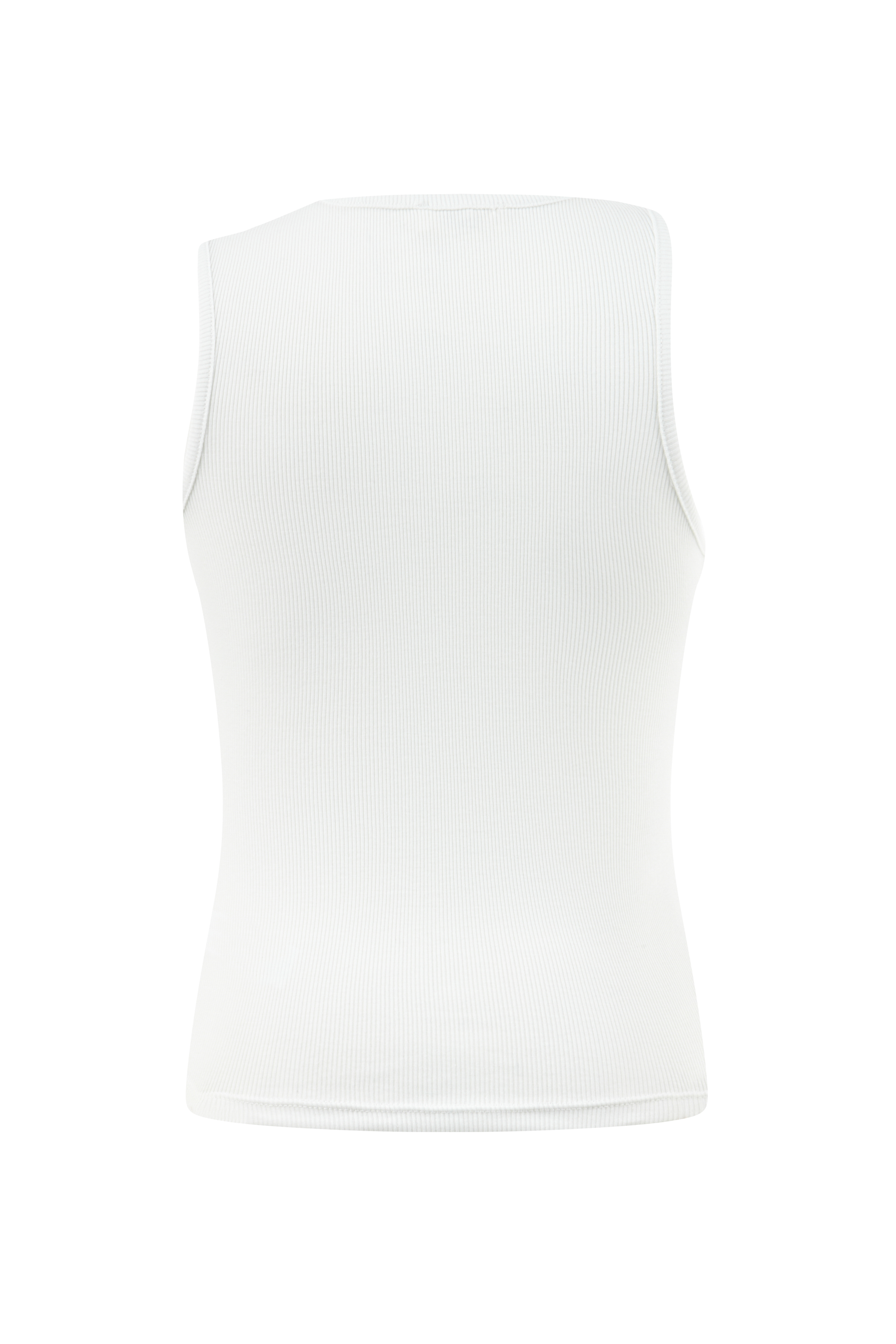 CUT OUT DETAYLI KOLSUZ T-SHIRT