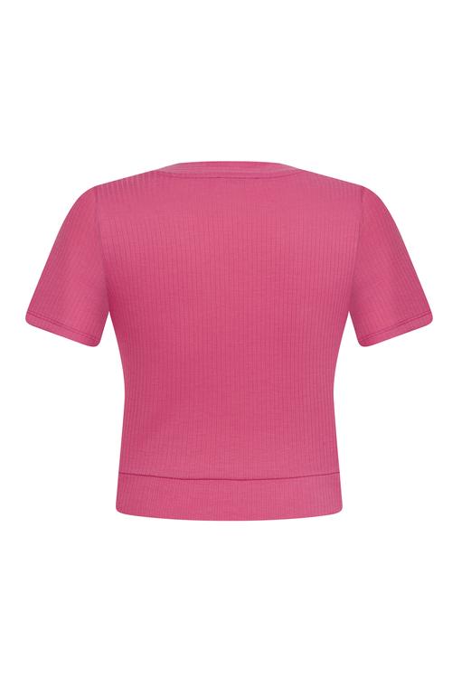  V YAKA KISA KOLLU CROP T-SHIRT