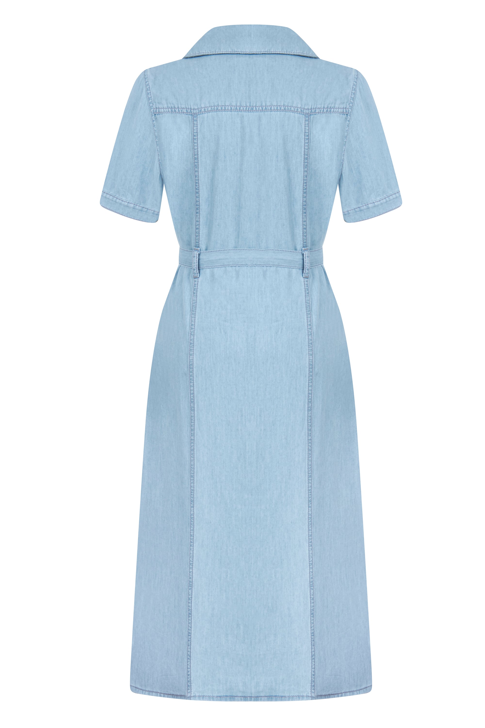 LİYOSEL KARIŞIMLI KUŞAKLI MİDİ ELBİSE