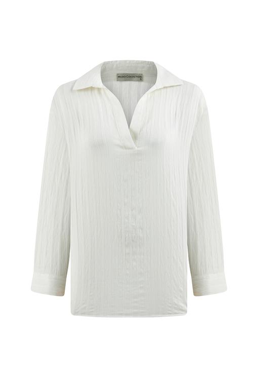  DOKULU OVERSIZE SMART BLUZ