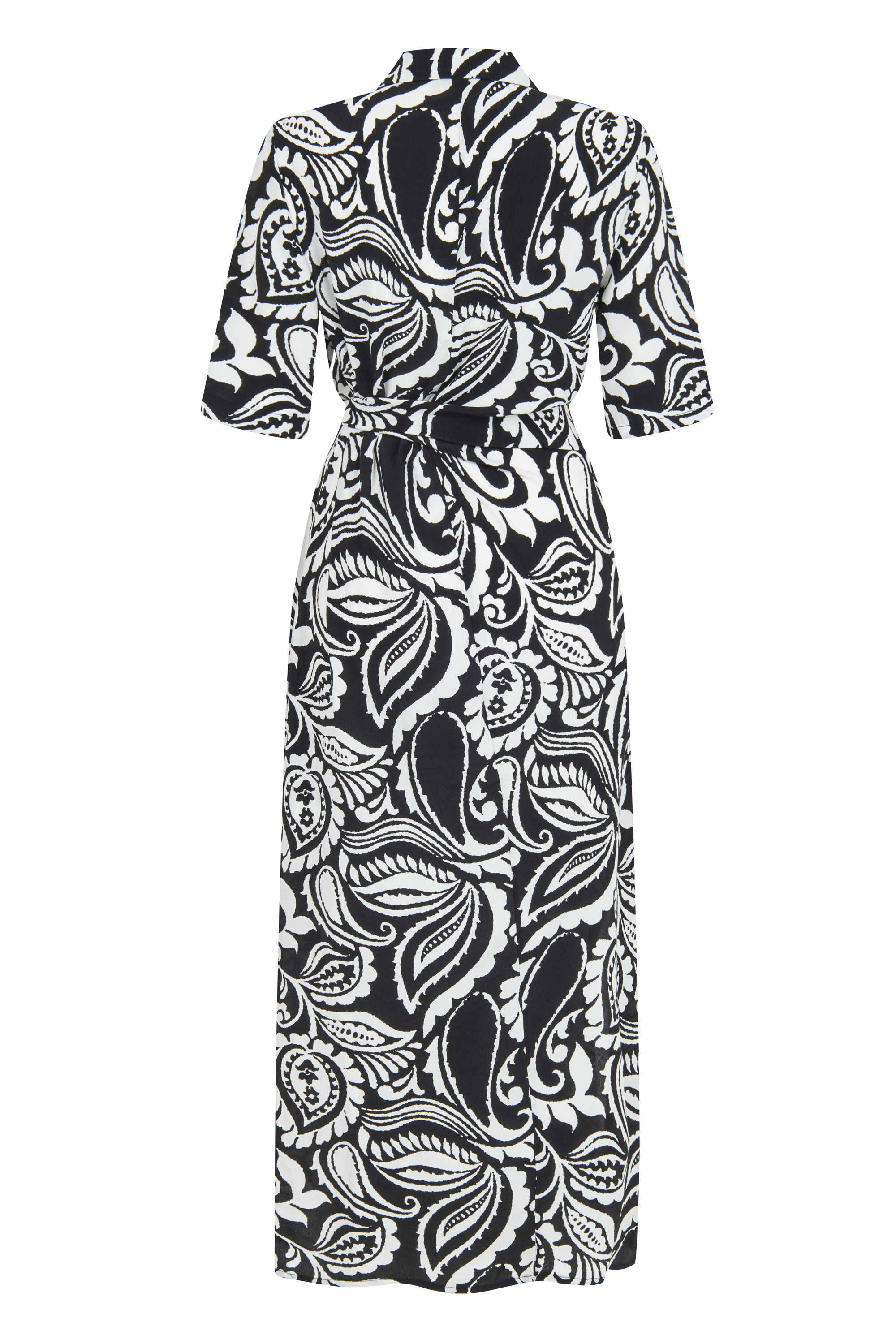 DESENLİ KISA KOLLU UZUN ELBİSE