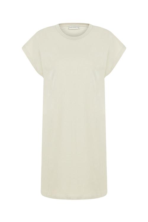  KISA KOLLU BİSİKLET YAKA MİNİ ELBİSE