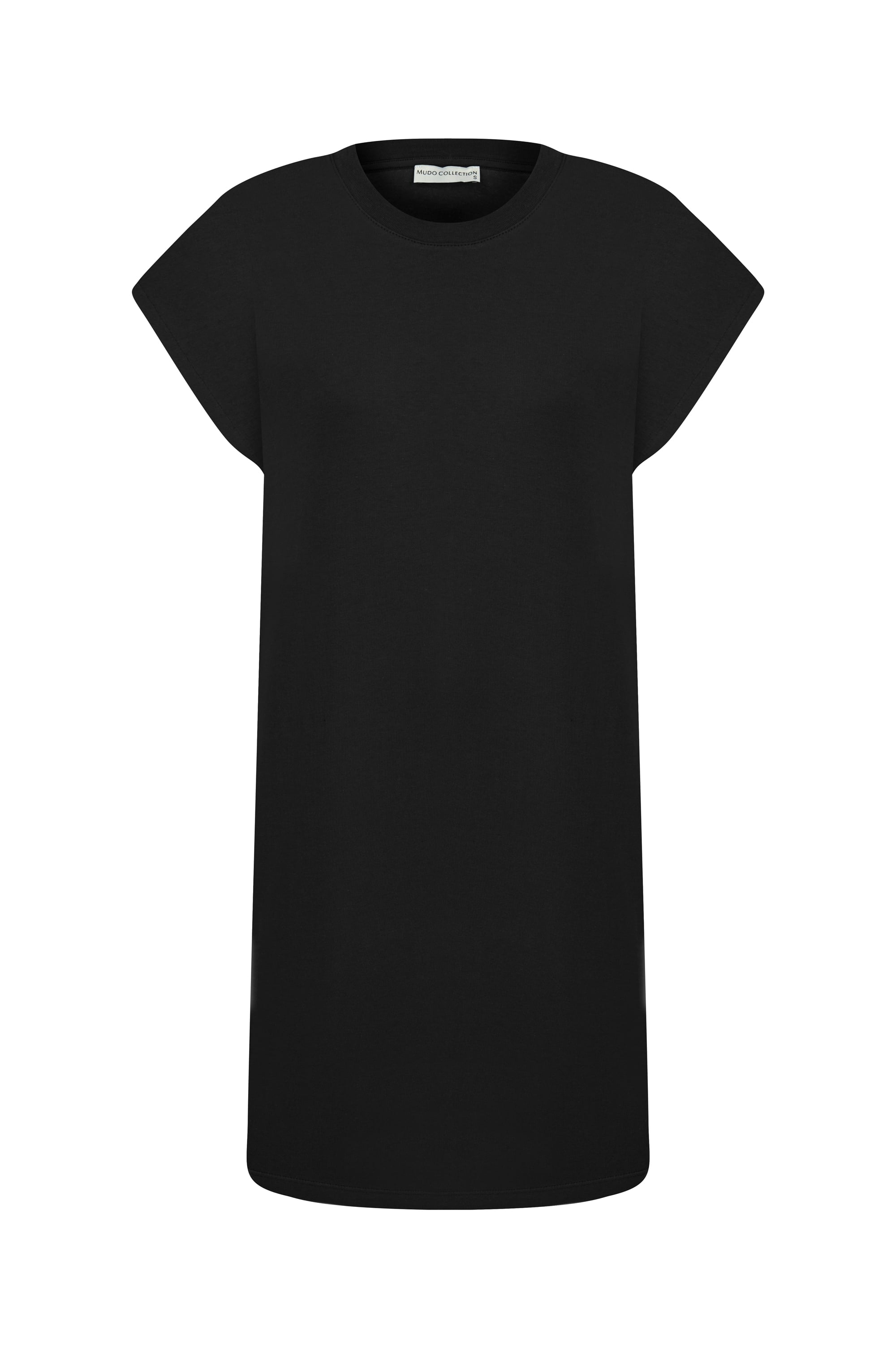 KISA KOLLU BİSİKLET YAKA MİNİ ELBİSE